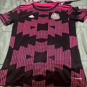 Adidas  women’sBlack and Pink Soccer Jersey